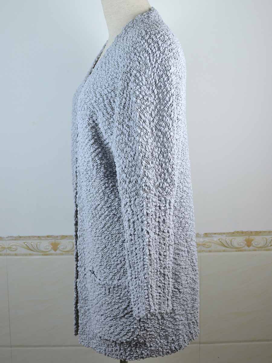 Veleaee Casual Daily Solid Cardigan Cardigan Collar Tops(5 colors)