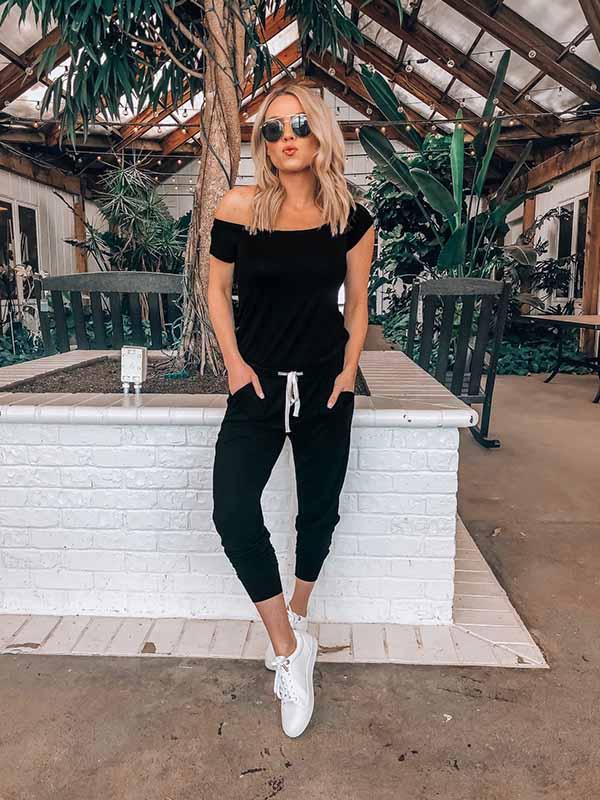 Veleaee One Shoulder Jumpsuit