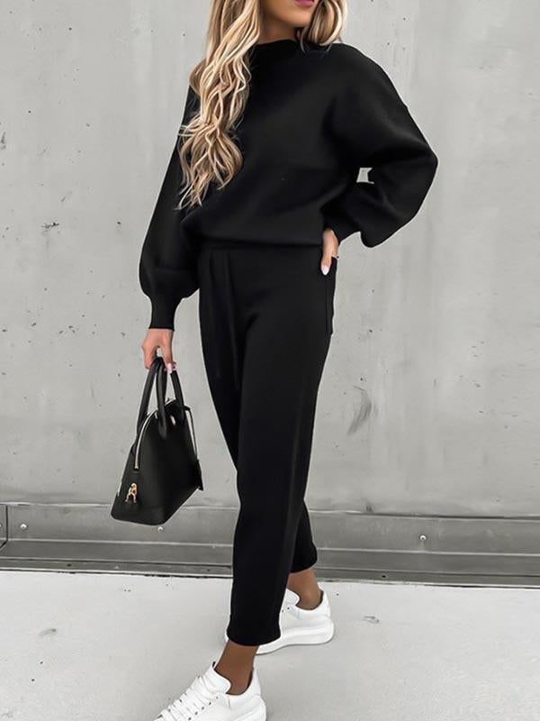 Veleaee Pockets Design Loungewear Sets