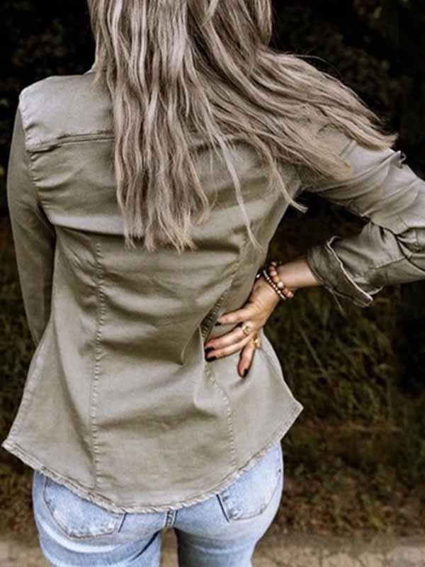 Veleaee Trendy Denim Tops