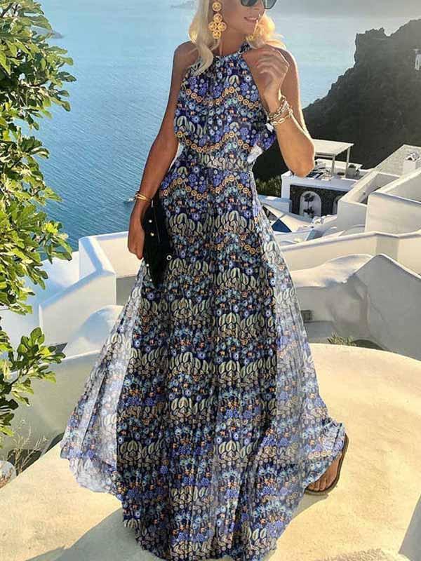 Veleaee Polka Dot Pleated Dress