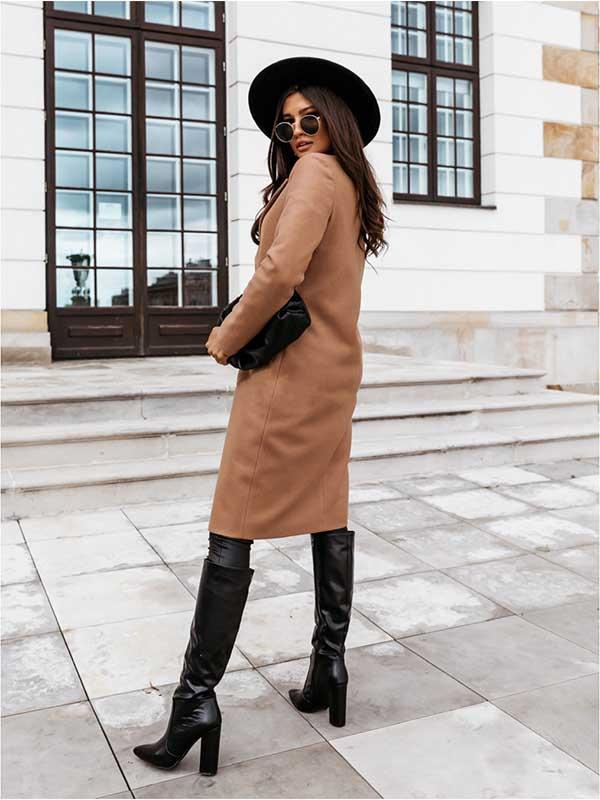 Veleaee Popular Long Style Overcoat
