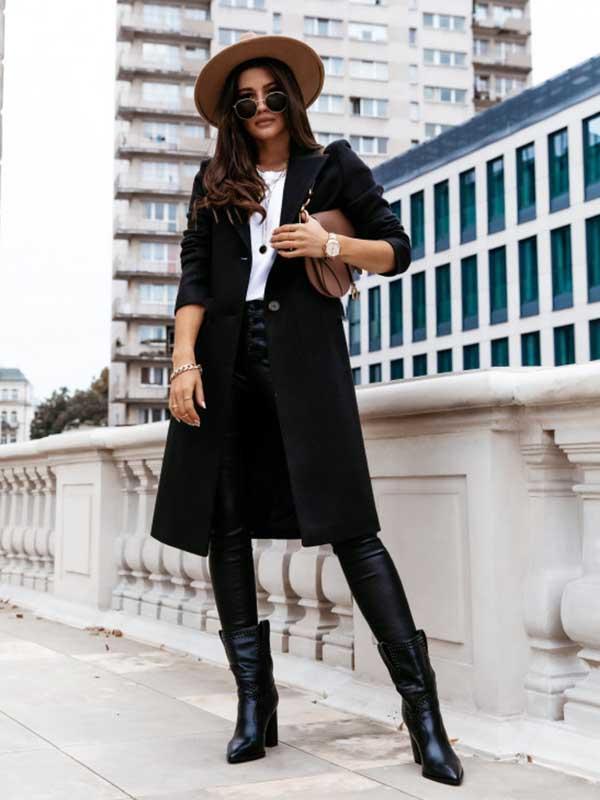 Veleaee Popular Long Style Overcoat