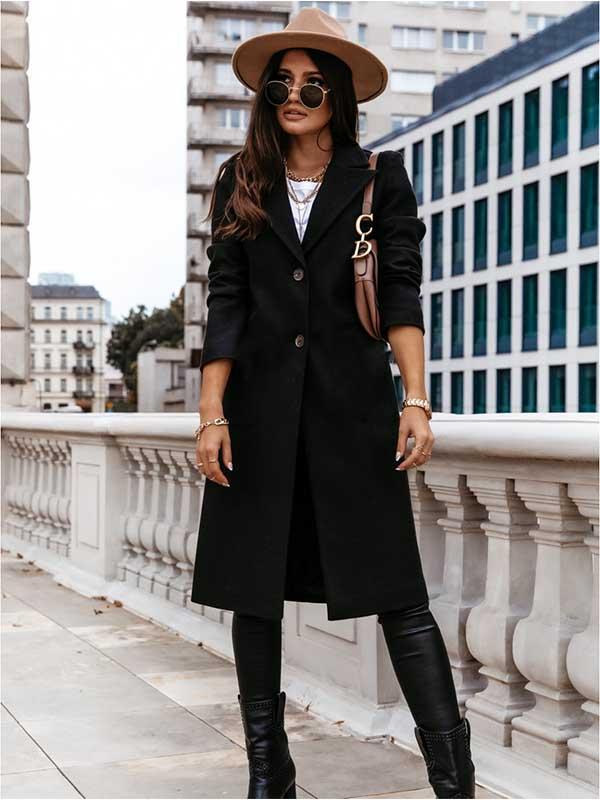 Veleaee Popular Long Style Overcoat