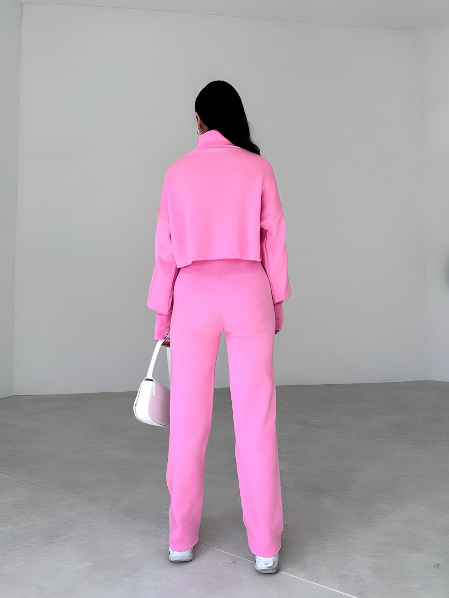 Turtleneck Drop Shoulder Sweater & Knit Pants