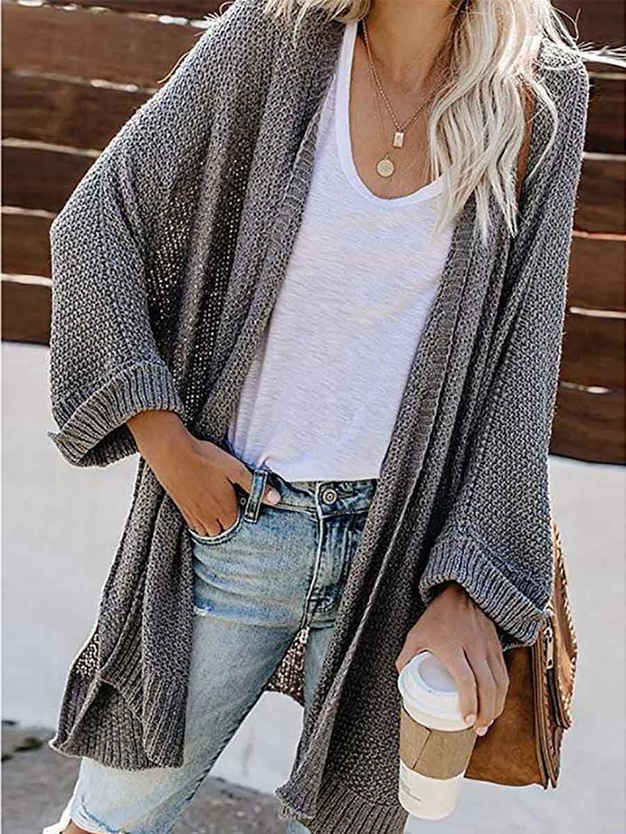 Veleaee Solid Color Knitted Cardigan(10 colors)