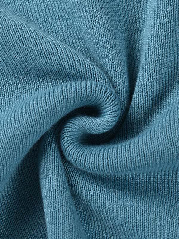 Veleaee Lace V-Neck Knitted Dress