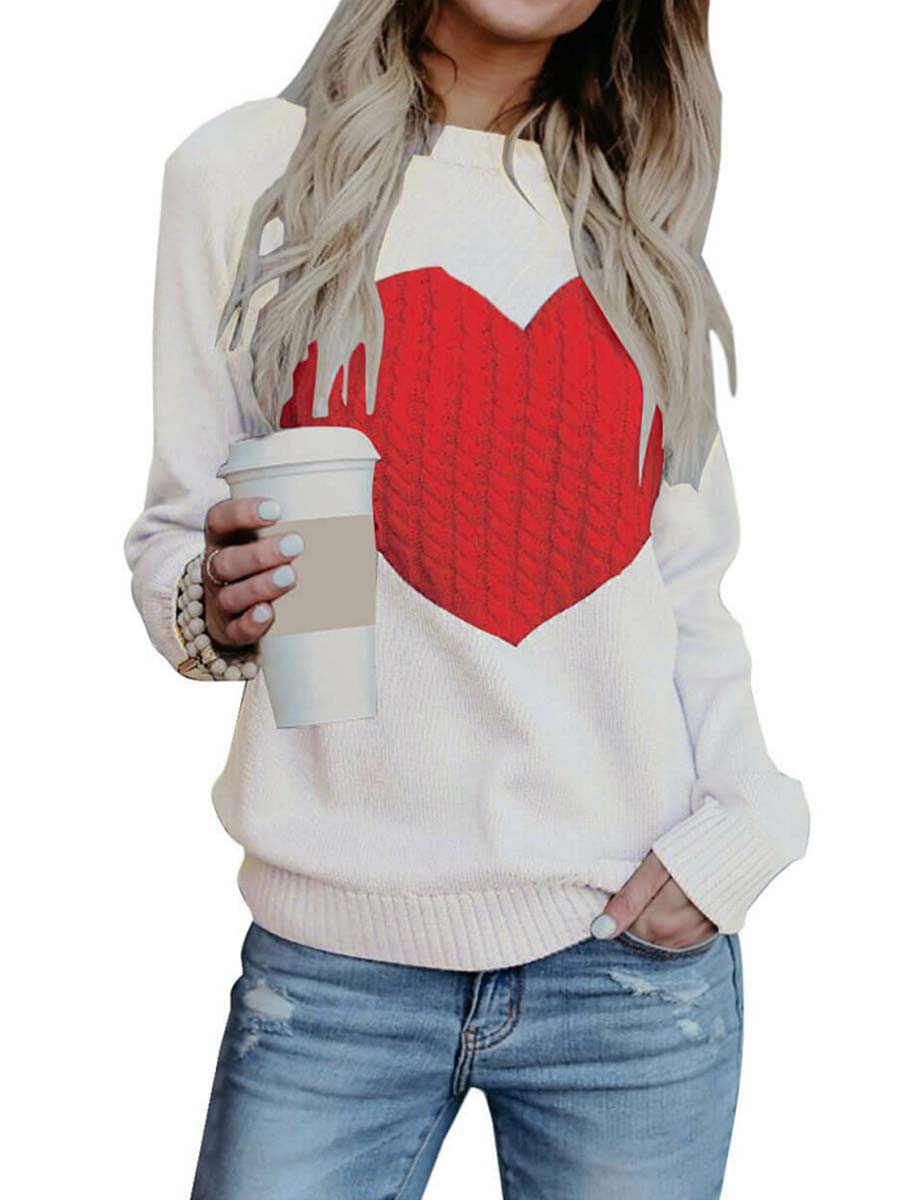 Veleaee Love Shaped Sweater