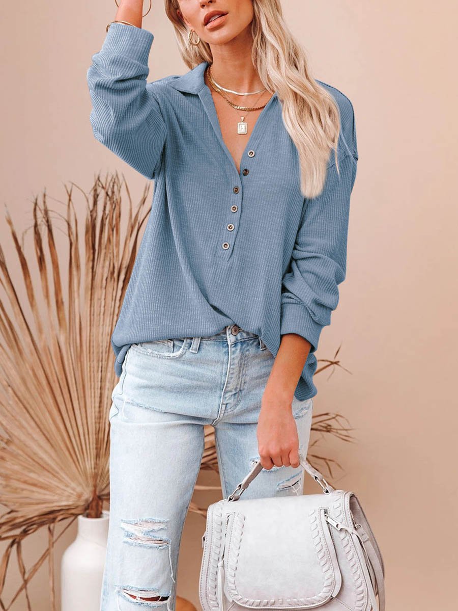 Veleaee Button Down Casual Top
