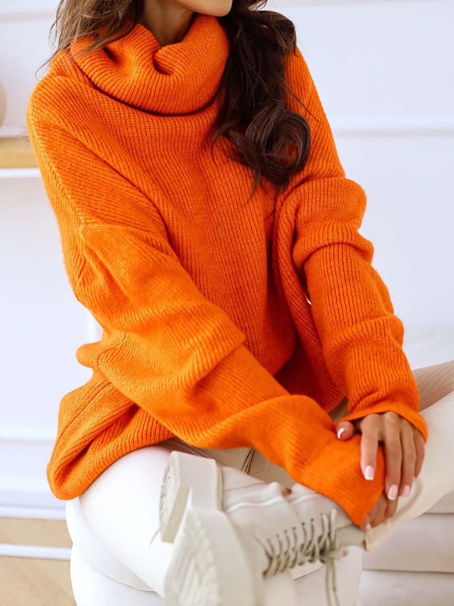 Veleaee Solid Color Turtleneck Knit Sweater(11 colors)