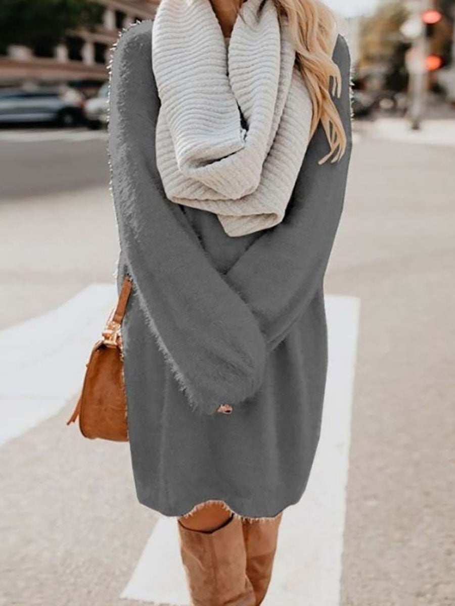 Veleaee Plush Sweater Dress(8 colors)