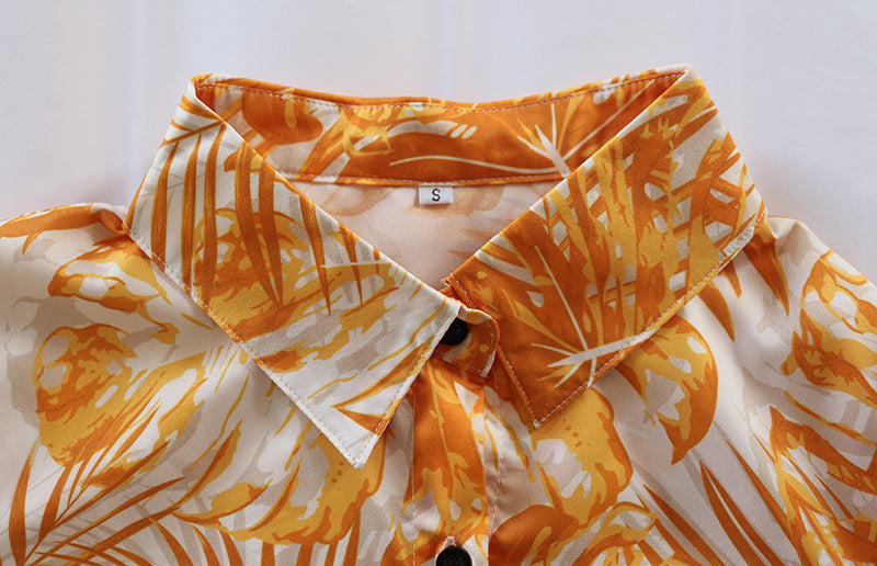 Veleaee Printed Lace-Up Loose Maxi dress