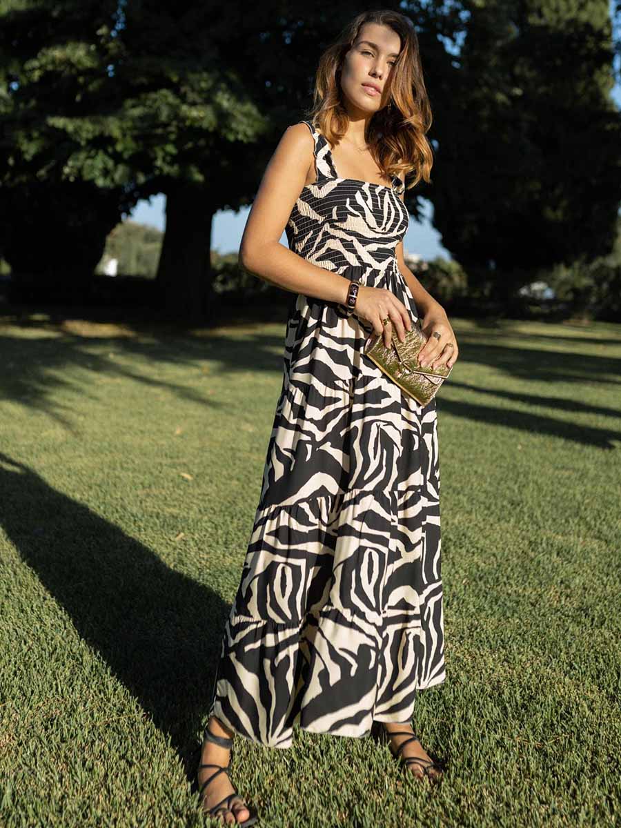 Veleaee Printed Halter Beach Resort Dress(3 Colors)