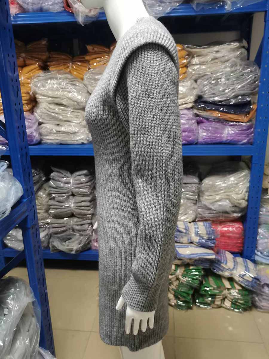 Veleaee Solid Color Round Neck Sweater Dress(6 colors)