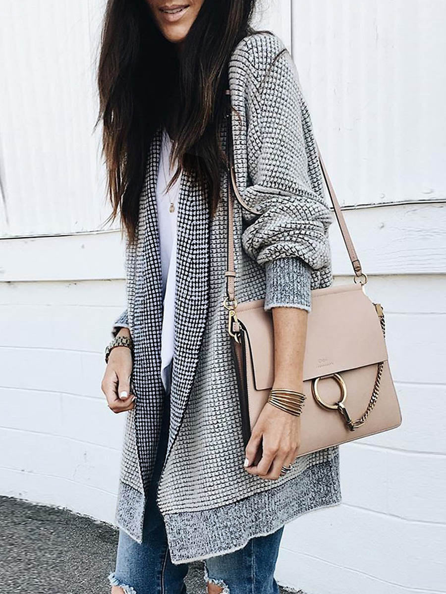 Veleaee Knitted Sweater Cardigan （3 colors）