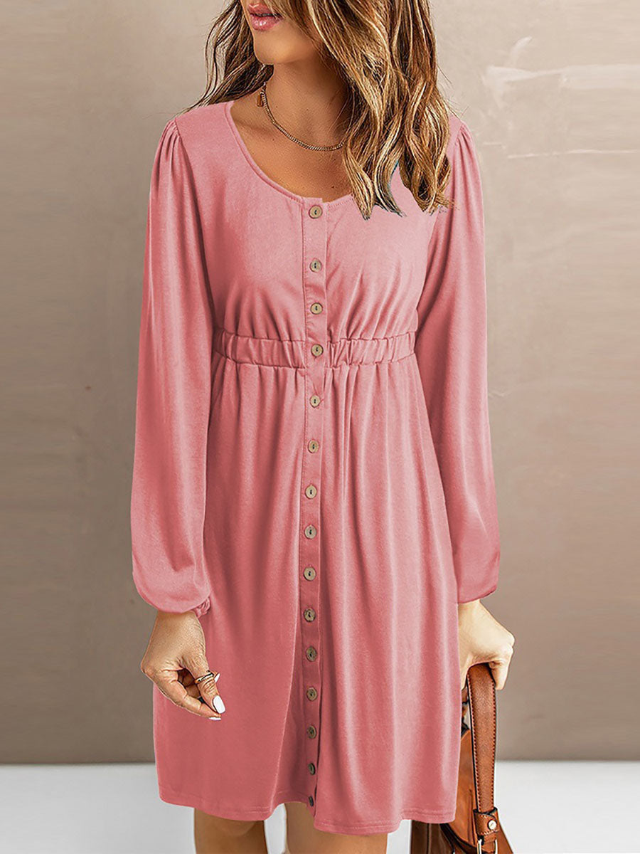 Veleaee Sexy V-Neck Waist-Length Sleeve Dress