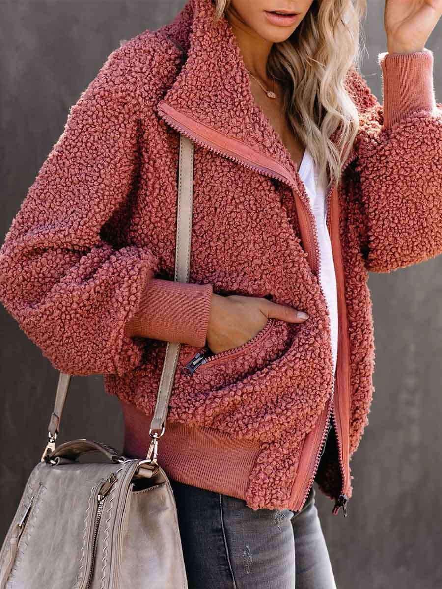 Veleaee Furry Pocket Coat