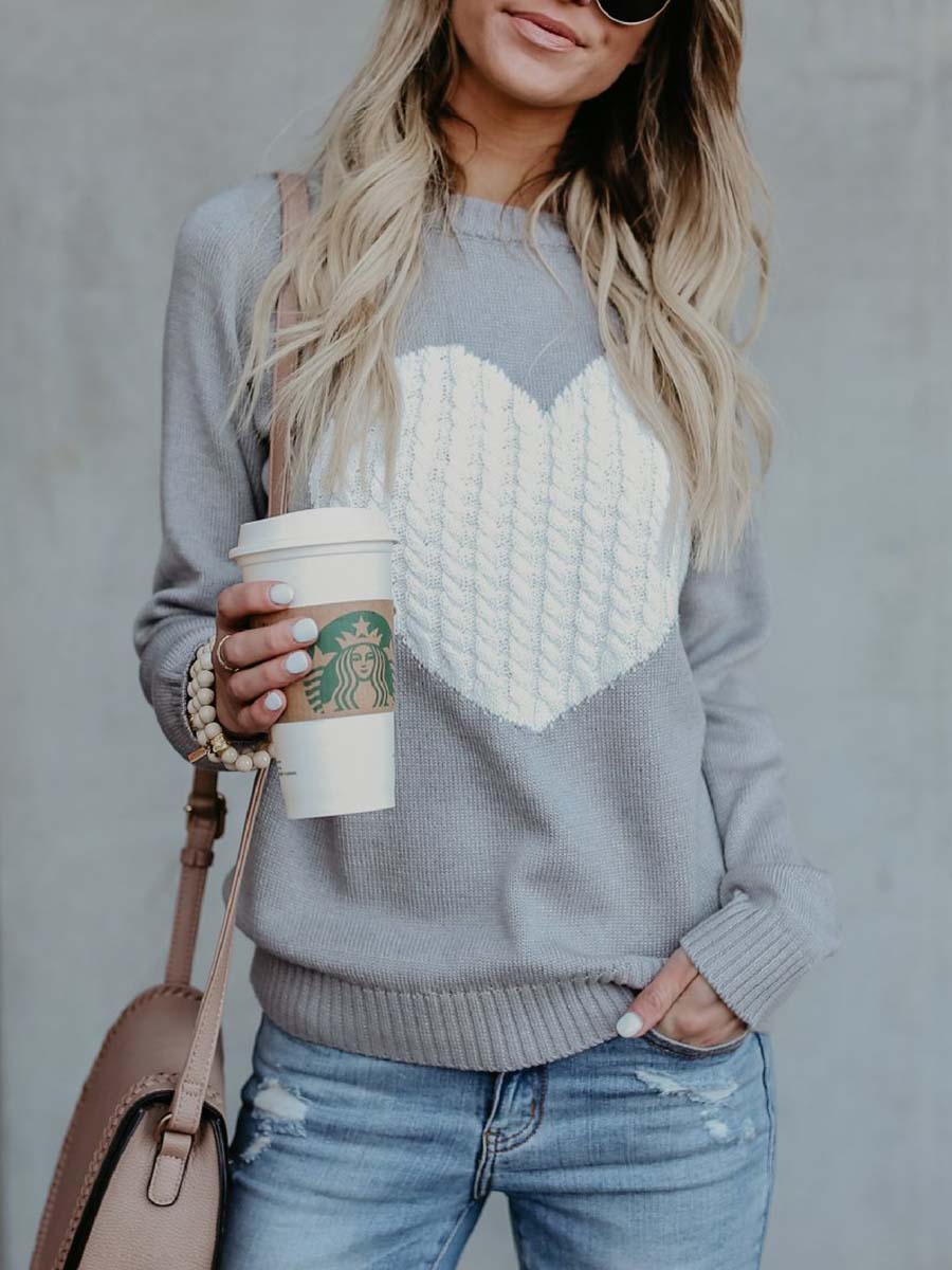 Veleaee Love Shaped Sweater