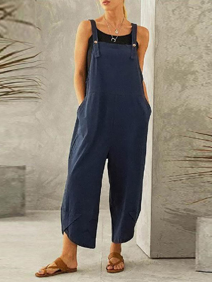 Veleaee Solid Color Casual Nine-point Back Pants (8 Color)