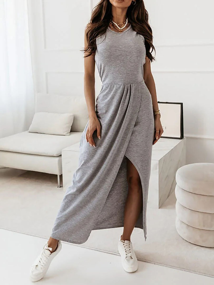 Veleaee Casual Fashion Sleeveless Dress