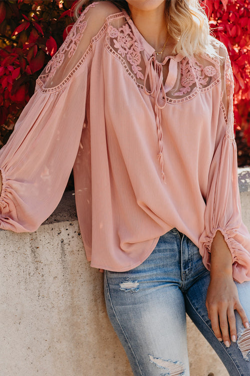 Veleaee Sweet Love Floral Embroidery Shirt - 3 Colors