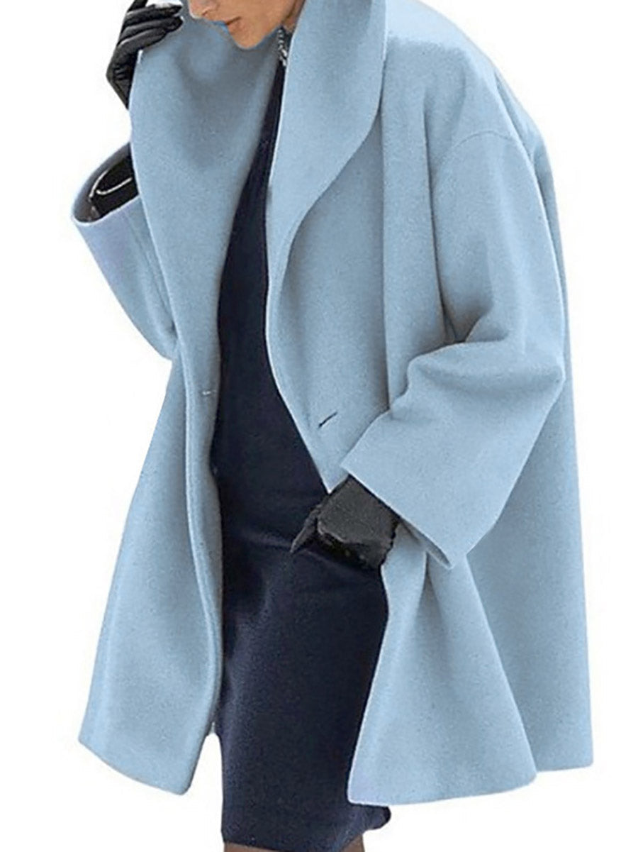 Veleaee Round Neck Loose Tweed Coat(7 colors)