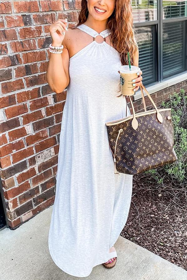 Veleaee Feel That Sunshine Cutest Cross Detail Dress