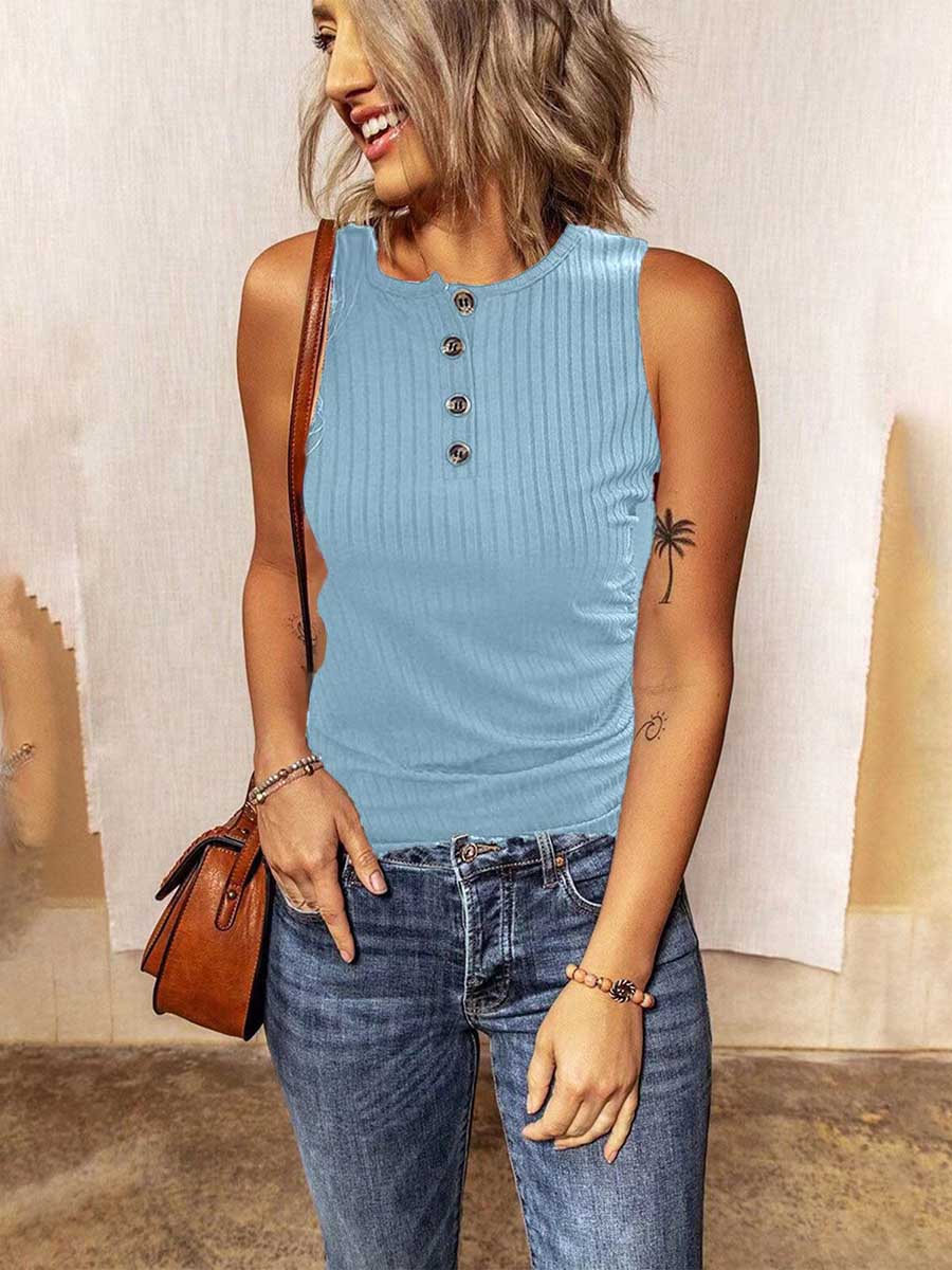 Veleaee Button up slim-fit T-shirt (6 colors)