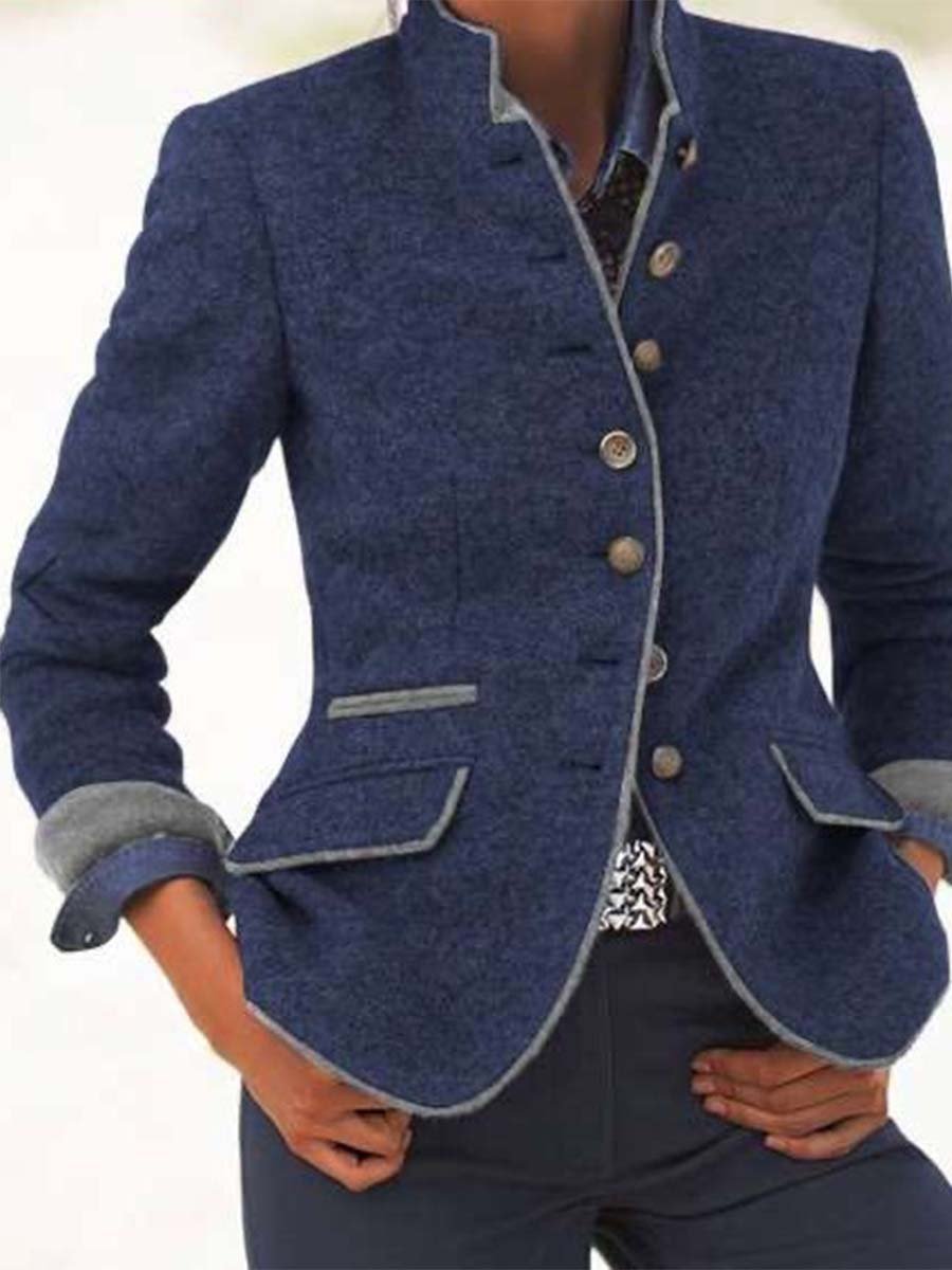 Veleaee Slim Button Jacket
