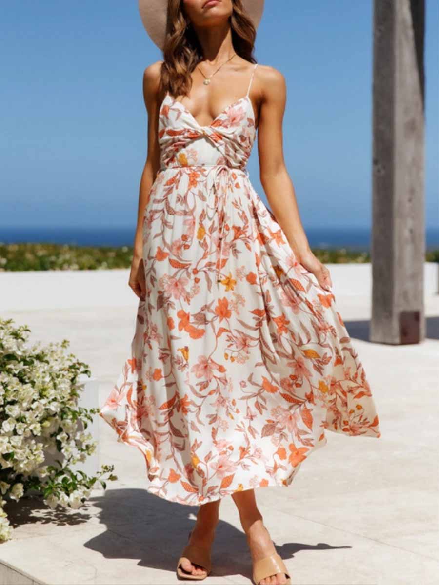 Veleaee Printed Bohemian Dress