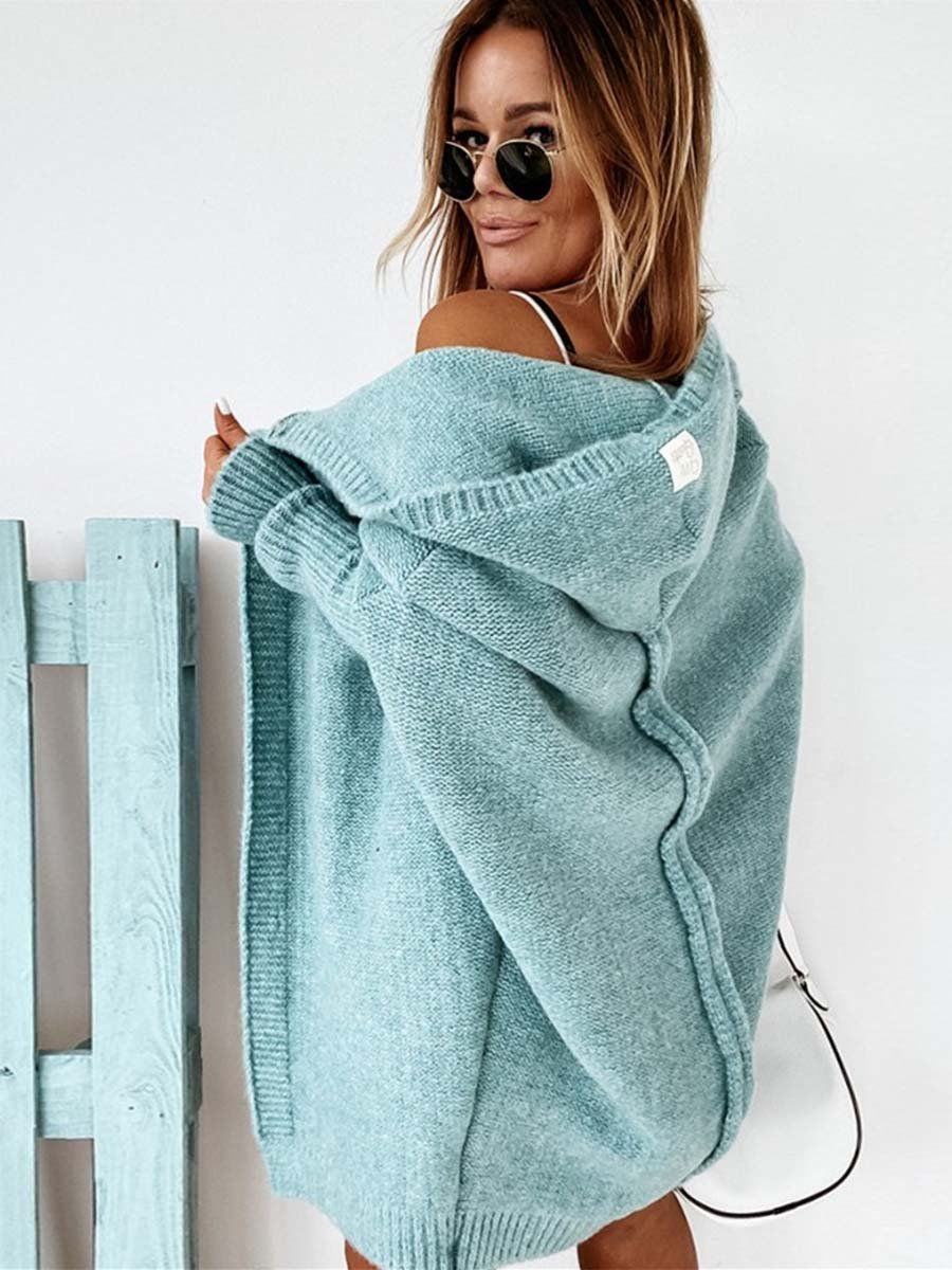 Veleaee Loose Stitching Cardigan