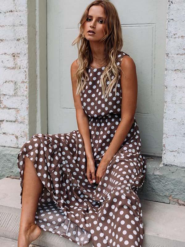 Veleaee Polka Dot Dress