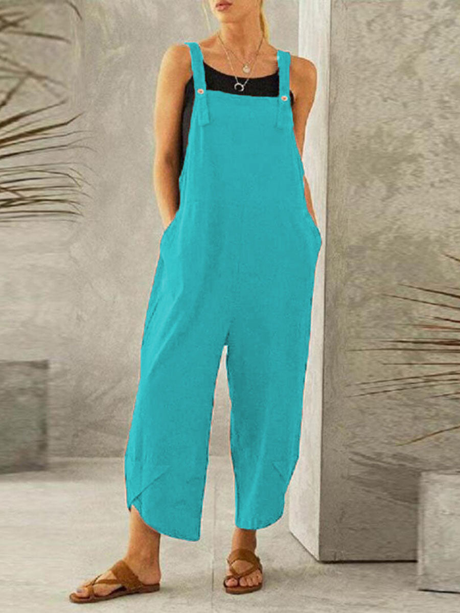 Veleaee Solid Color Casual Nine-point Back Pants (8 Color)