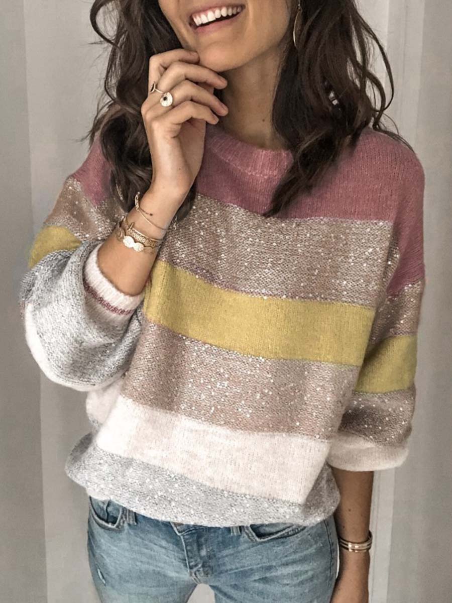 Veleaee Multicolor Knit Sweater