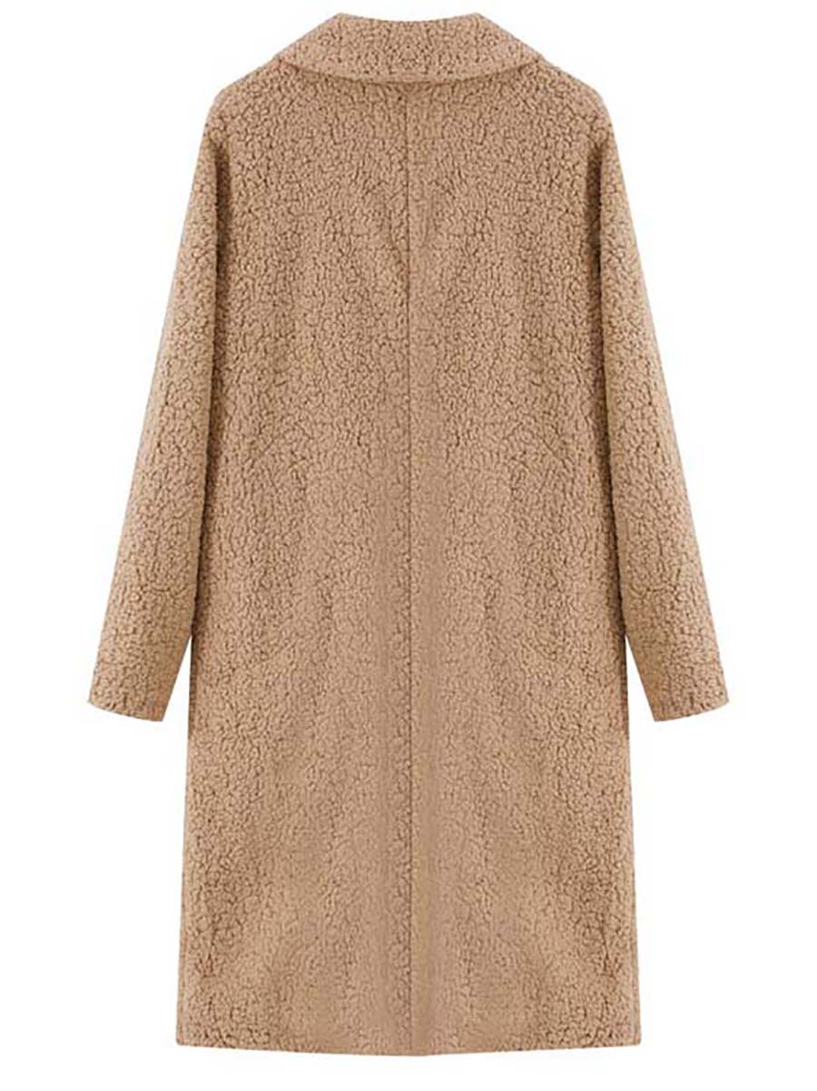 Veleaee Long-Sleeved Lapel Plush Jacket(7 colors)