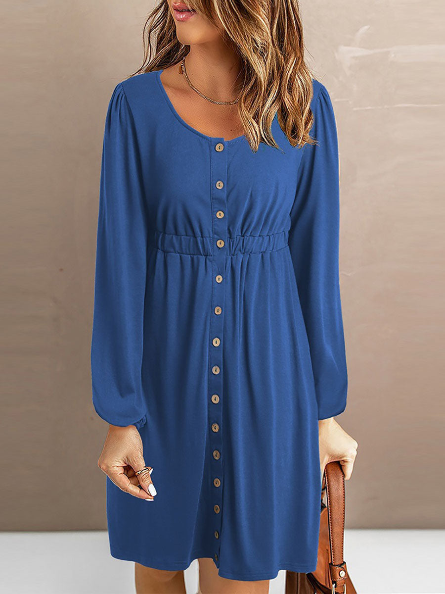 Veleaee Sexy V-Neck Waist-Length Sleeve Dress