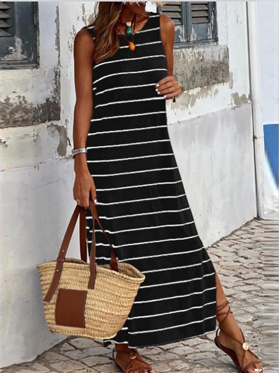 Veleaee Sleeveless Split Dress(6 Colors)