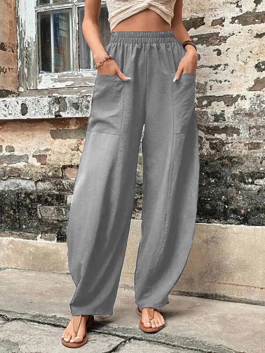 Veleaee Solid Color Pocket Casual Pants (11 Colors)