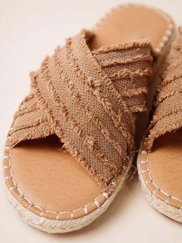 Veleaee Cleo Espadrille Slides(3 colors)