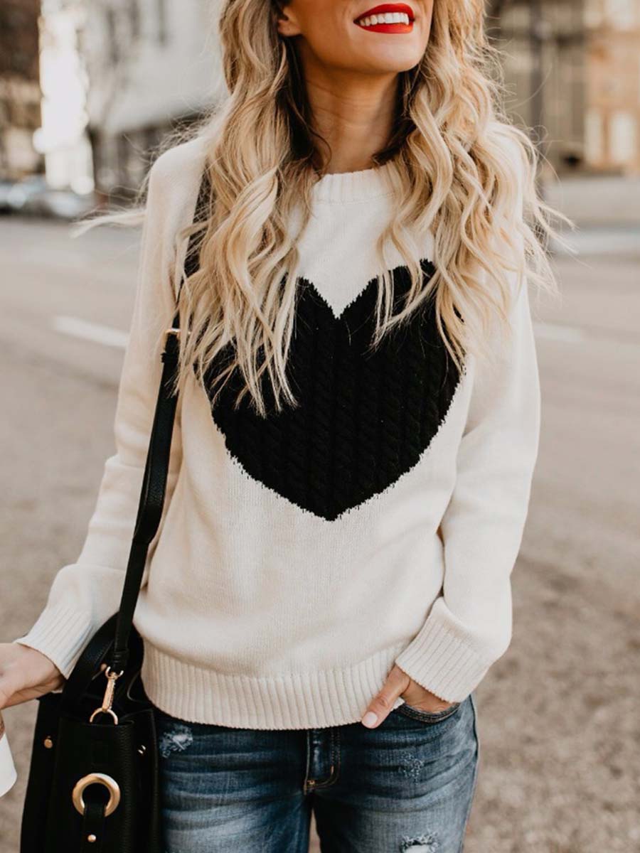 Veleaee Love Shaped Sweater