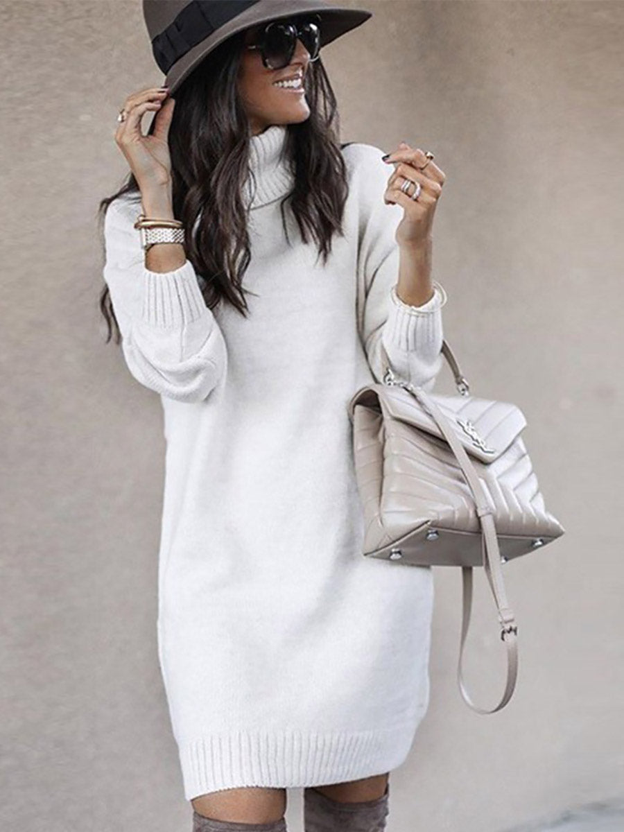 Veleaee Casual Solid Color Turtleneck Sweaters(6 Colors)