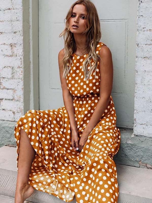 Veleaee Polka Dot Dress