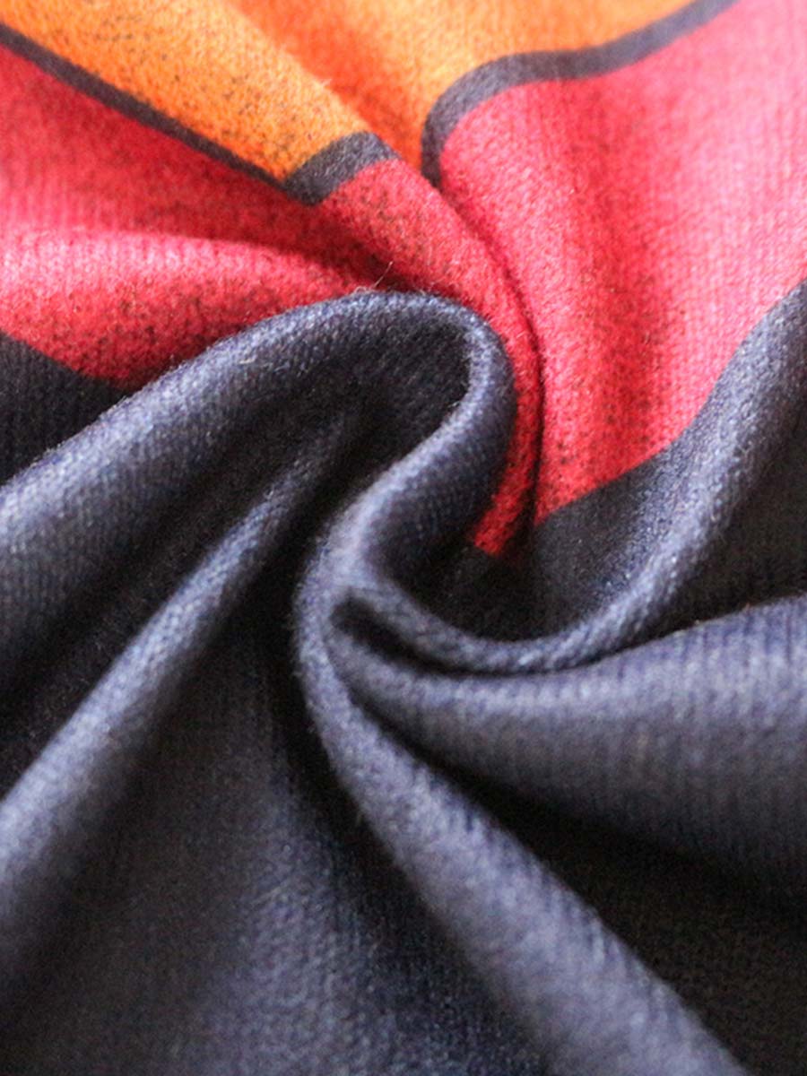 Veleaee Casual Batch Print Striped T-shirt