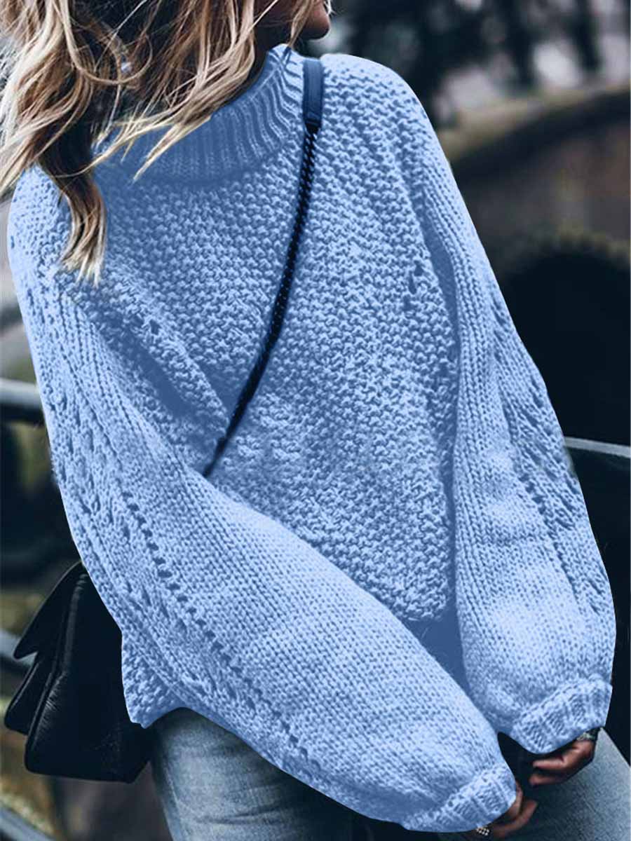 Veleaee Round Neck Hollow Sweater(7 colors)