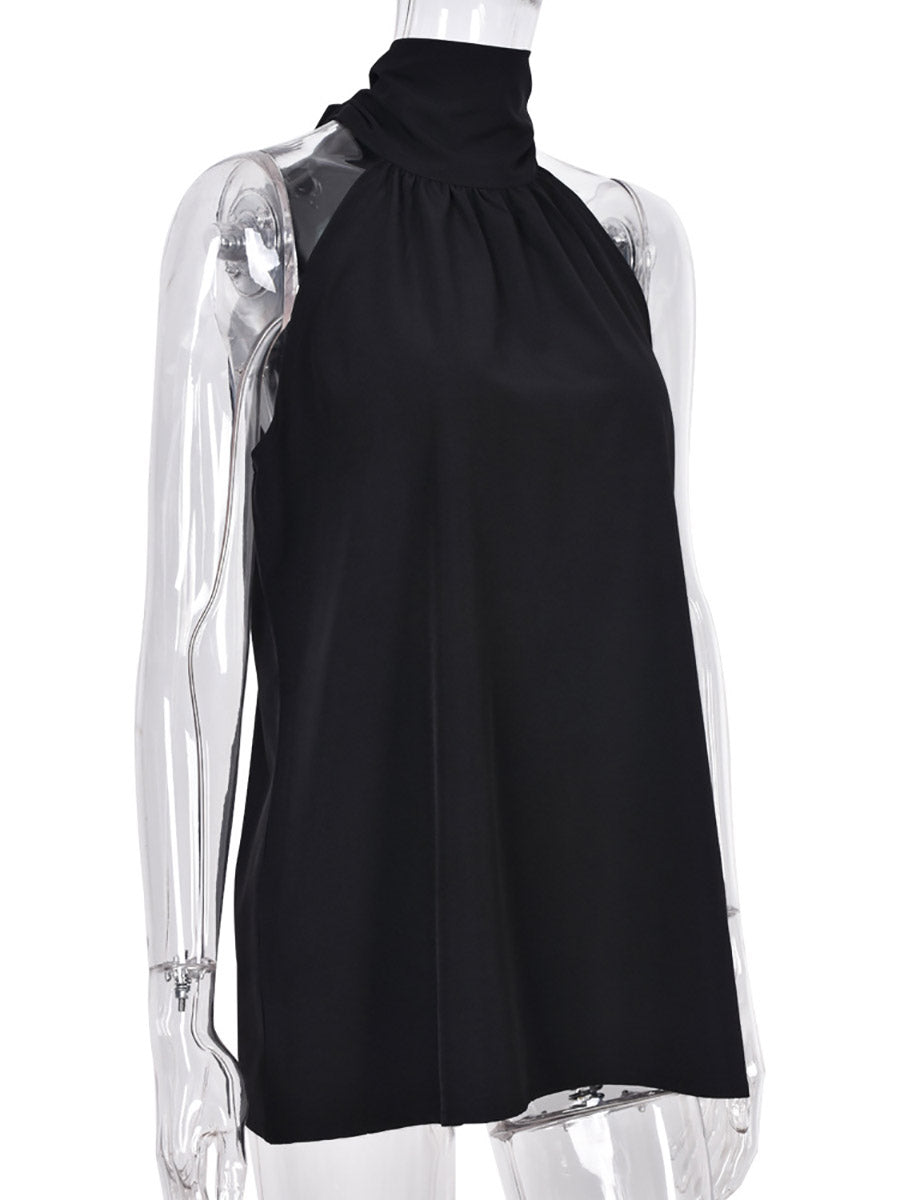 Veleaee Loose Strapless Hanging Neck Sexy Tops