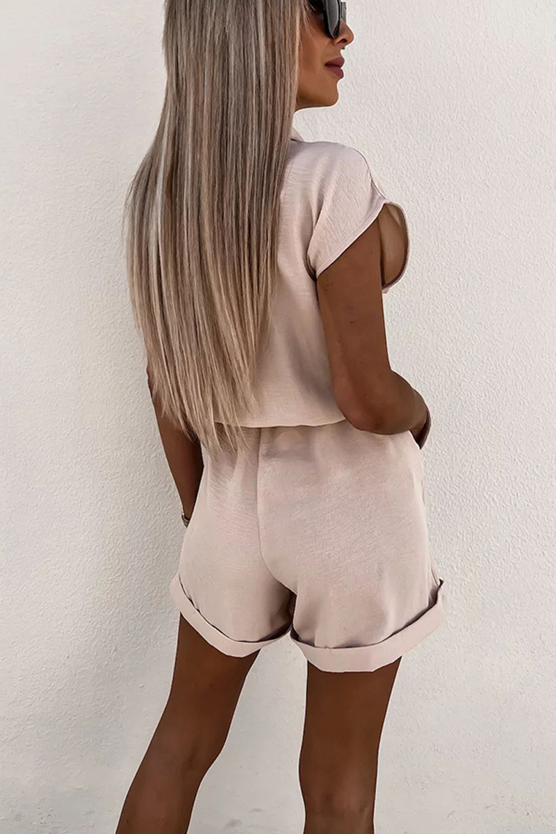 Veleaee Cake For Breakfast Lapel Neck Romper