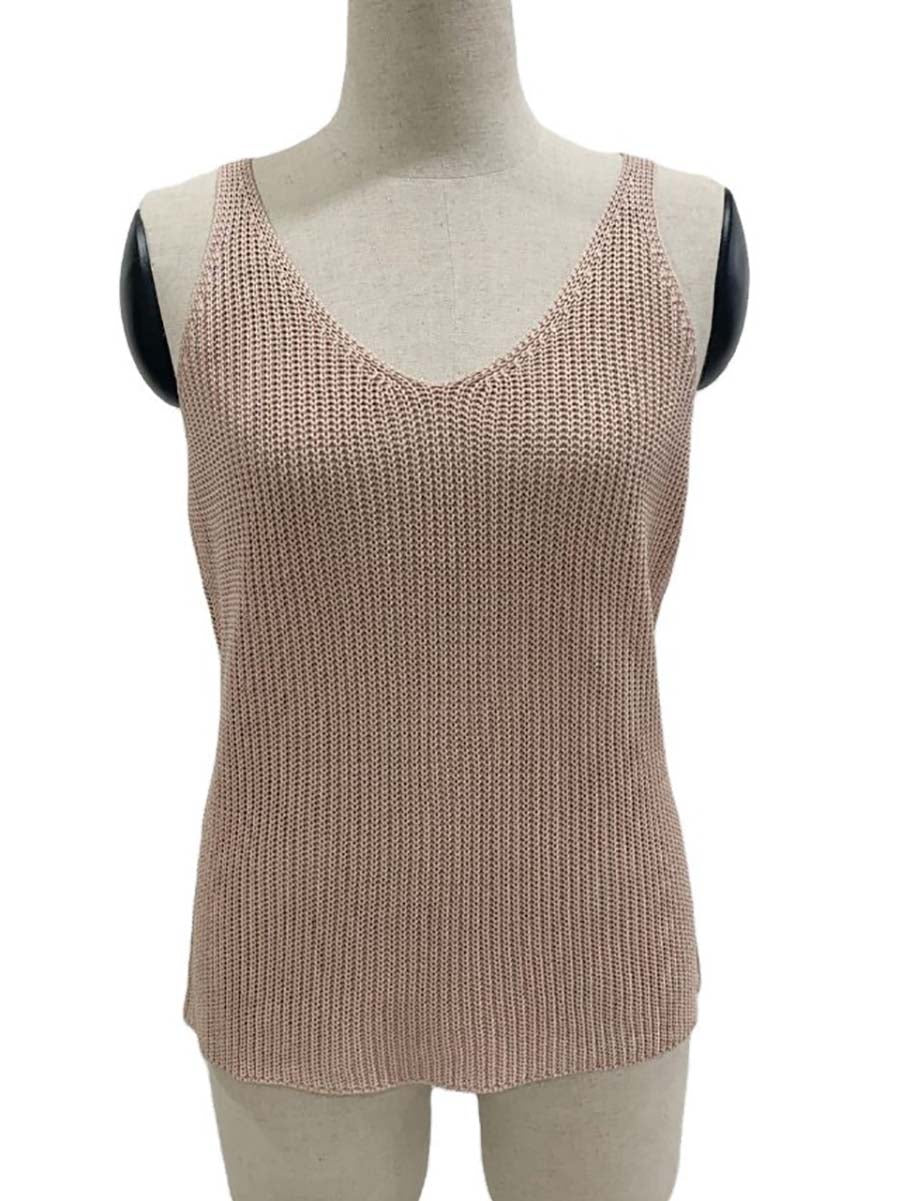 Veleaee Casual V Neck Knit Vest(6 colors)