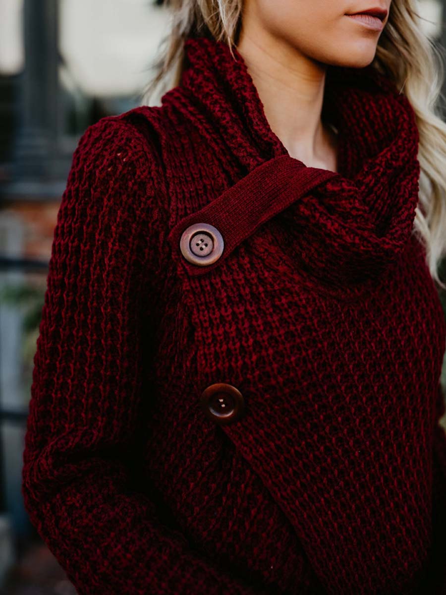 Veleaee Irregular Winter Shawl Sweater