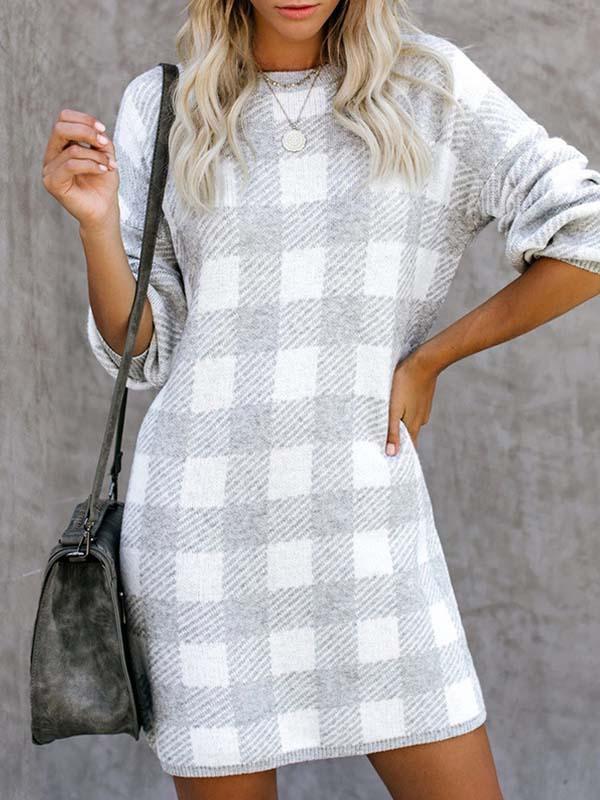 Veleaee Plaid Dress