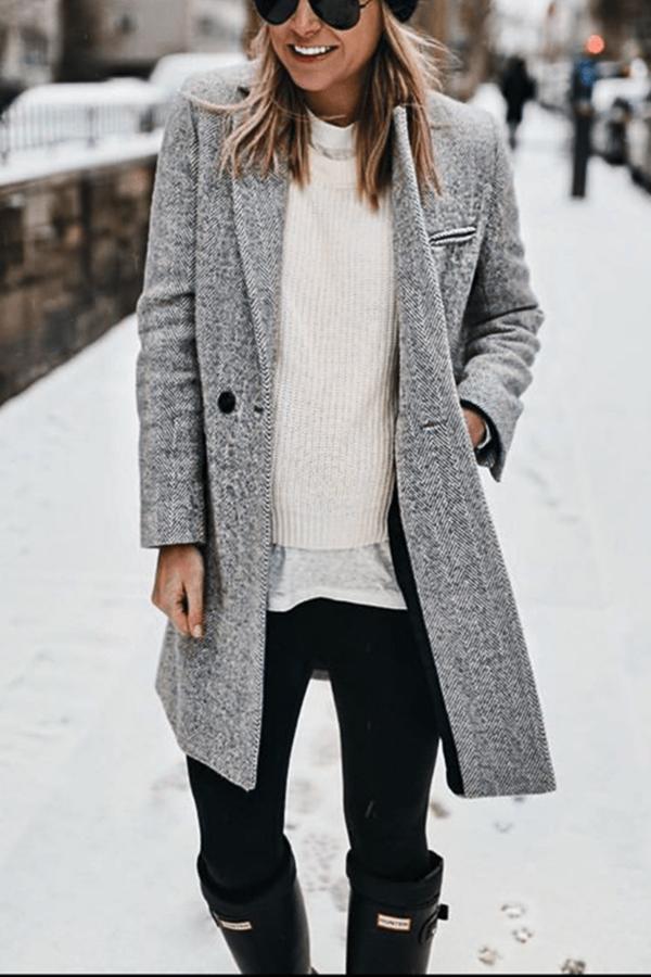 Veleaee Outlook Button Down Textured Coat